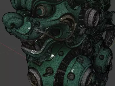 31 Chinese Style - Sci Fi Mechanical Lion 3D model