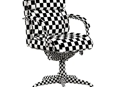 sutherland quilted leather office 3D model