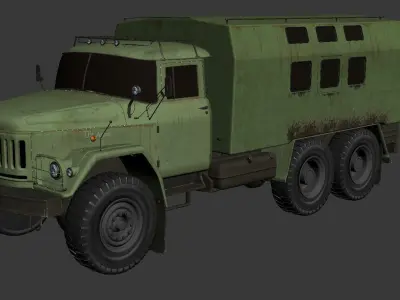 truck military vehicle 3D model