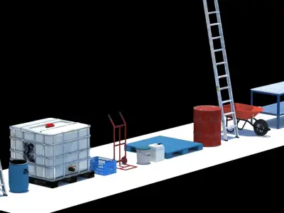 Construction And Storage Prop Package - Part 1 Low-poly 3D model