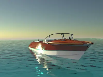 Riva Aquarama 1960 Wooden Speedboat - Detailed 3D model