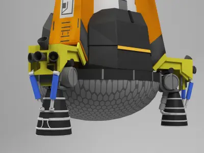 3D Spaceship Low-poly 3D model purchase