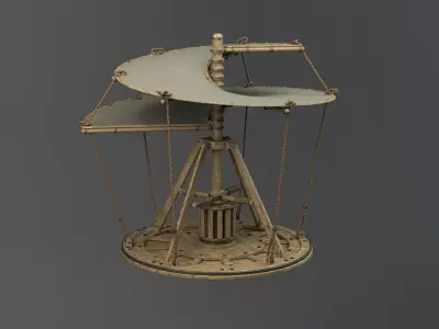 Da Vinci helicopter 3D model