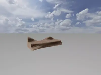 Parametric bench sofa 3D model