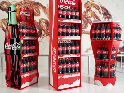 Mall Stand Set 01 3D model