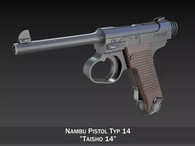 Nambu Pistol Typ14 - Taisho 14 3D model