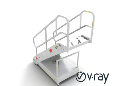 High-Capacity Passenger Boarding Stair model pack Low-poly 3D model
