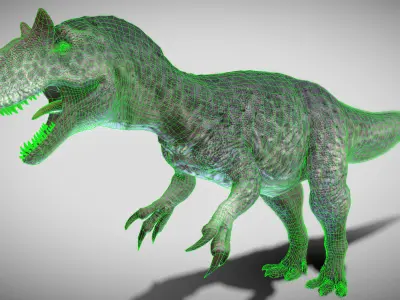 Allosaurus King of the Jurassic Low-poly 3D model