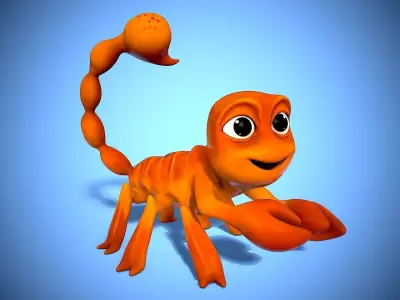 Cartoon scorpion Low-poly 3D model