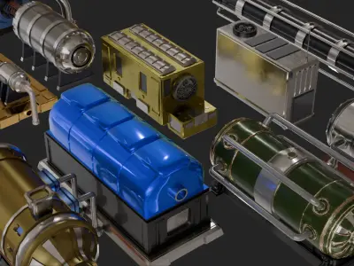 industrial factory 3D model