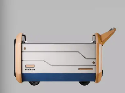 Sci-Fi Space Cargo Crate Low-poly 3D model