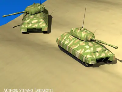 Modern warfare scenario 3D model