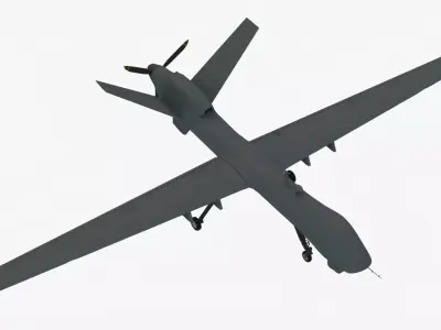 UDIM 8K Unmanned Combat Air Vehicle MQ 9 Reaper UAV 3D model
