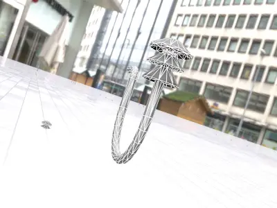 Electricity Poles Ceramic Insulator 9 - Object 098 Low-poly 3D model