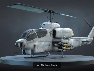 Attack Helicopters Set 3D Model Collection