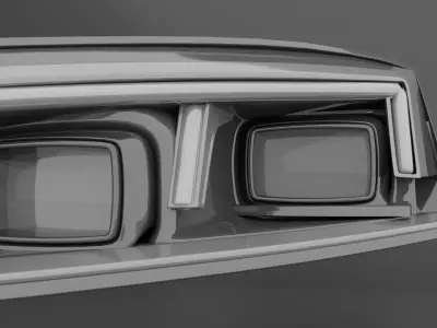 Headlights Rearlights Audi RS5 Low-poly 3D model