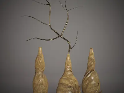 Decorative old vases Free 3D model