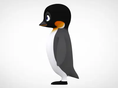 Emperor Penguin Low-poly 3D model