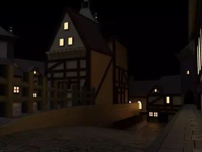 Medieval era scene 3D model