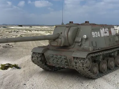 Tank ISU 122  Mental Ray 3D model