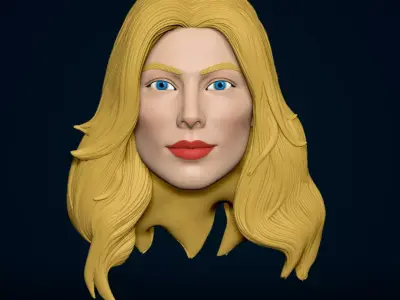 Sue Storm Marvel Fan Art STL For Action Figures 3D print model