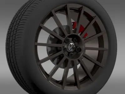 VW Polo R WRC Street wheel 3D model