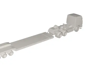 Large tow truck 3D model