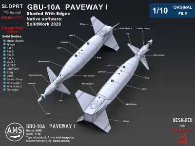 GBU-10A Paveway I - Orginal File  3D model