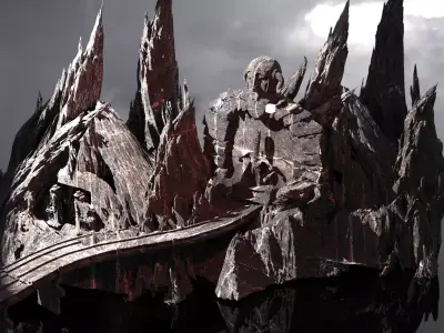 Quest for Power Asteroid Sharp Rocks 3D model