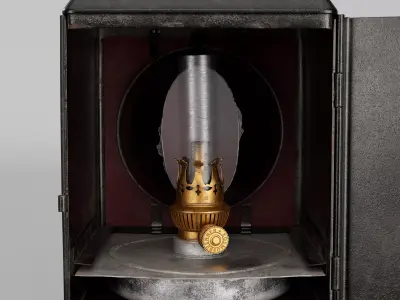 Vintage Railway End-Of-Train Lantern - German Railway 3D model