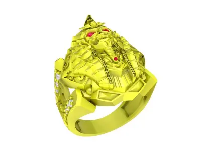 Egyptian King Pharaoh Statement Ring 7623A 3D print model