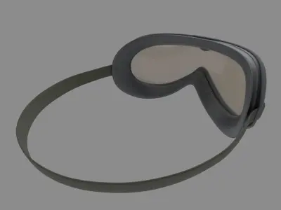 Vintage Military Goggles Low-poly 3D model