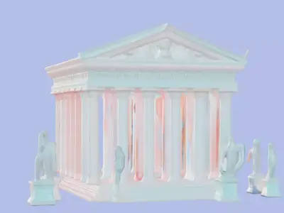 Eternal Vaporwave Temple 3D model