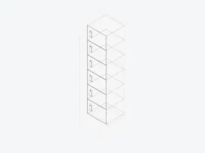 Locker - Resin - Locka - Classic - Six Tier Low-poly 3D model