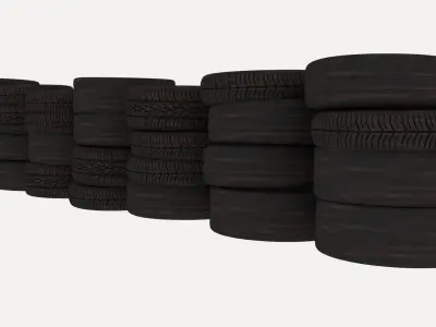 tires pile 1 3D model