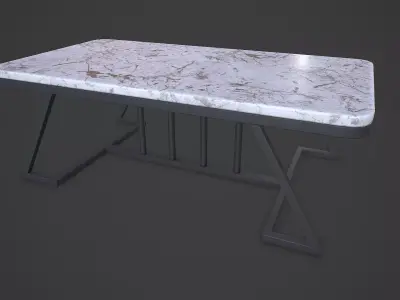 Marble Coffee Table Low-poly PBR Free low-poly 3D model
