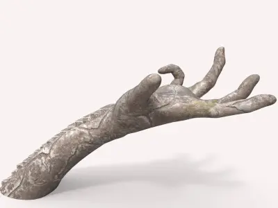 Ancient Hand-Shaped Altar 3D model
