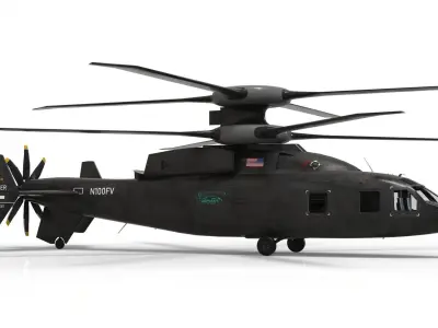 Sikorsky Boeing SB 1 Defiant helicopter 3D model