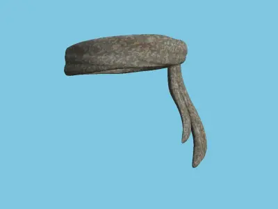 Digital Camouflage Bandana - Military Character Design Low-poly 3D model