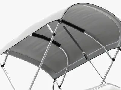 Boat inflatable 03 sunshade 3D model
