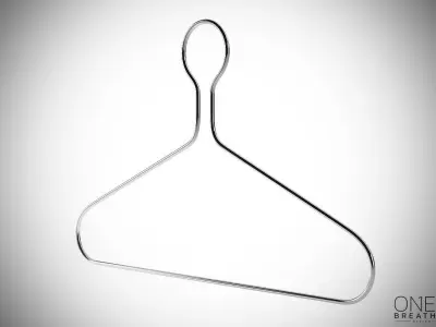 30cm Realistic Hotel Metal Hanger Tongs for Dressing Shops 3D model