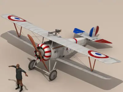Nieuport 17 Lafayette Escadrille 2 3D model