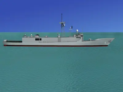 FFG 05 Adelaide Class Frigate HMAS Melbourne 3D model