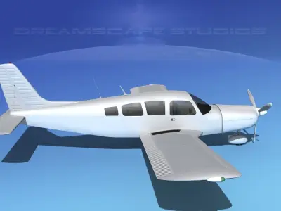 Piper Cherokee Six 300 Bare Metal 3D model