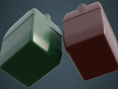 Fuel Can 8A Low-poly 3D model