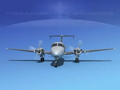 Beechcraft B1900C Bare Metal 3D model
