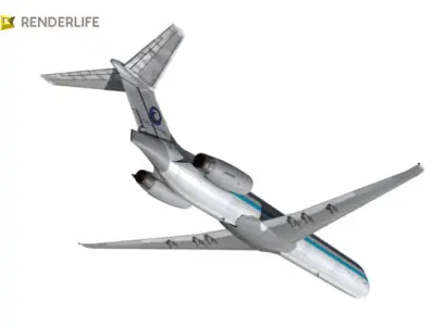 MD 80 Aircraft 3D model