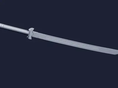 Sword samurai Free low-poly 3D model