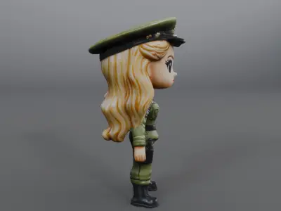 military funko doll 3D model