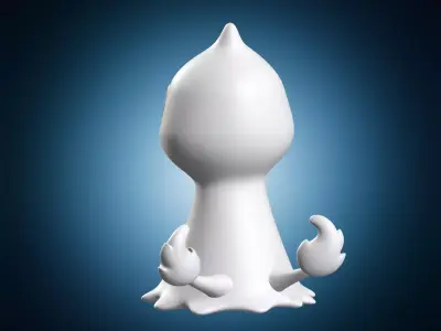 Pokemon-inspired Lizard Ghost Miniature 3D print model